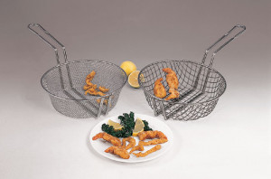 Coarse mesh breading & culinary basket, 8" round