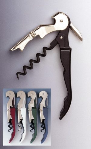 Pulltap's waiter's corkscrew with lever, black