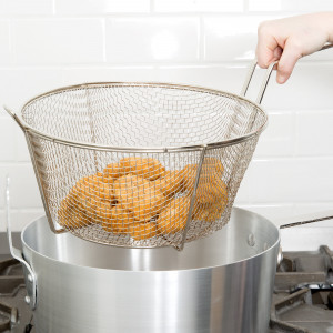 Round Mesh Fryer Basket, 9.5" diameter