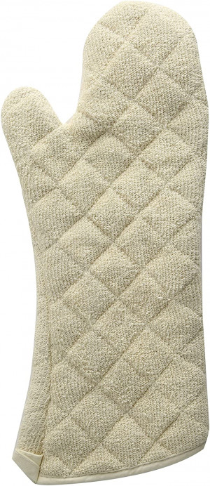 Oven Mitt,17", Terrycloth w/ silicone lining