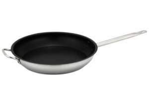 14" non-stick fry pan, stainless