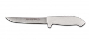 6" wide boning knife white handle, Sofgrip