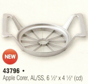 Apple corer & wedger 12 wedges, aluminum & s/s