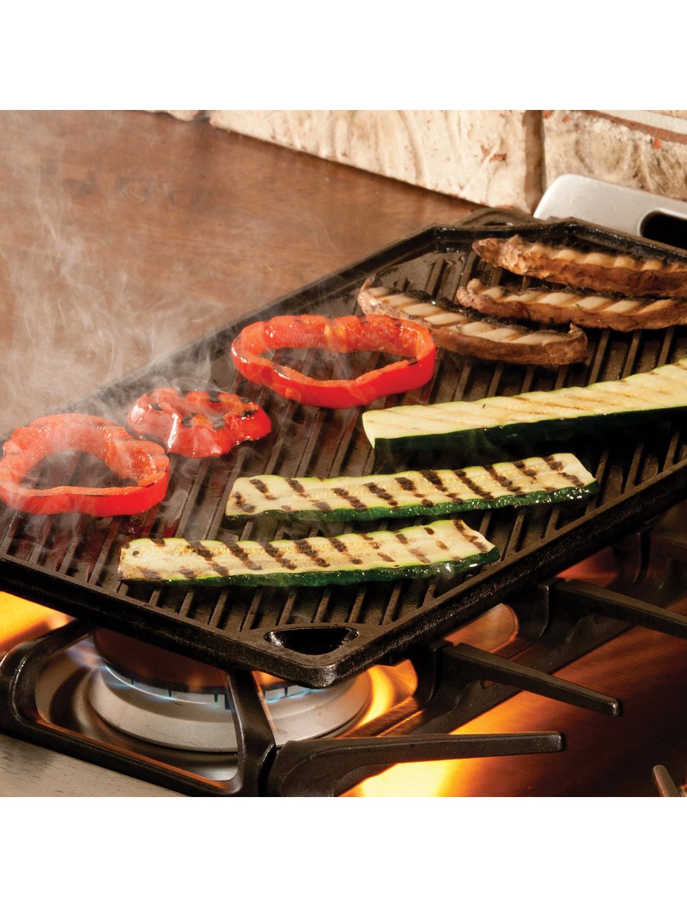 16.75 x 9.5 Cast Iron Reversible grill/griddle