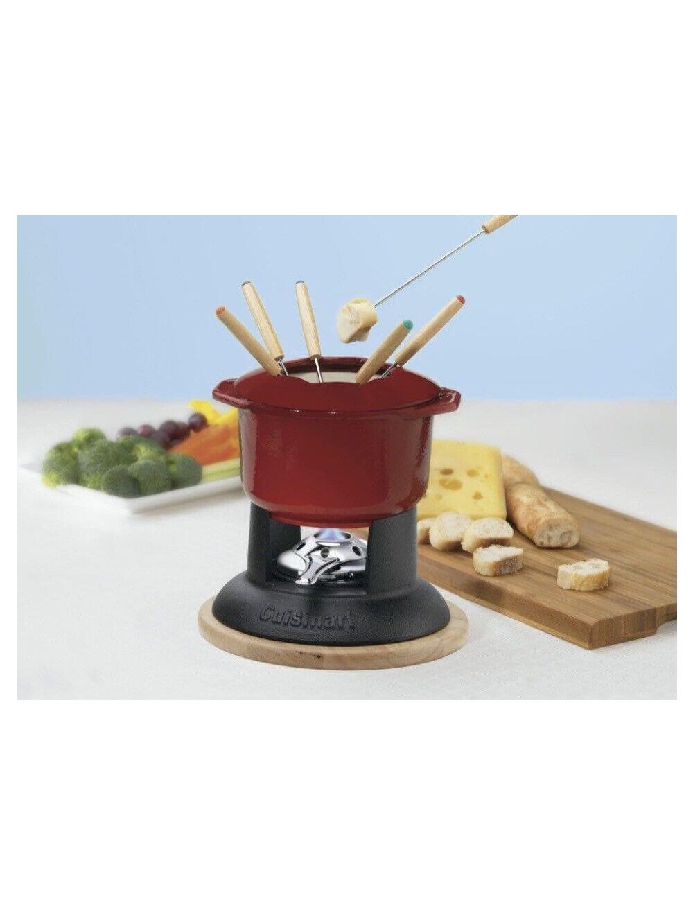 Cuisinart 13-Piece Cast Iron Fondue Set - Red