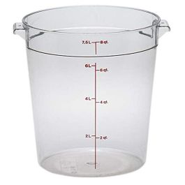 8 qt clear polycarbonate storage container, Round